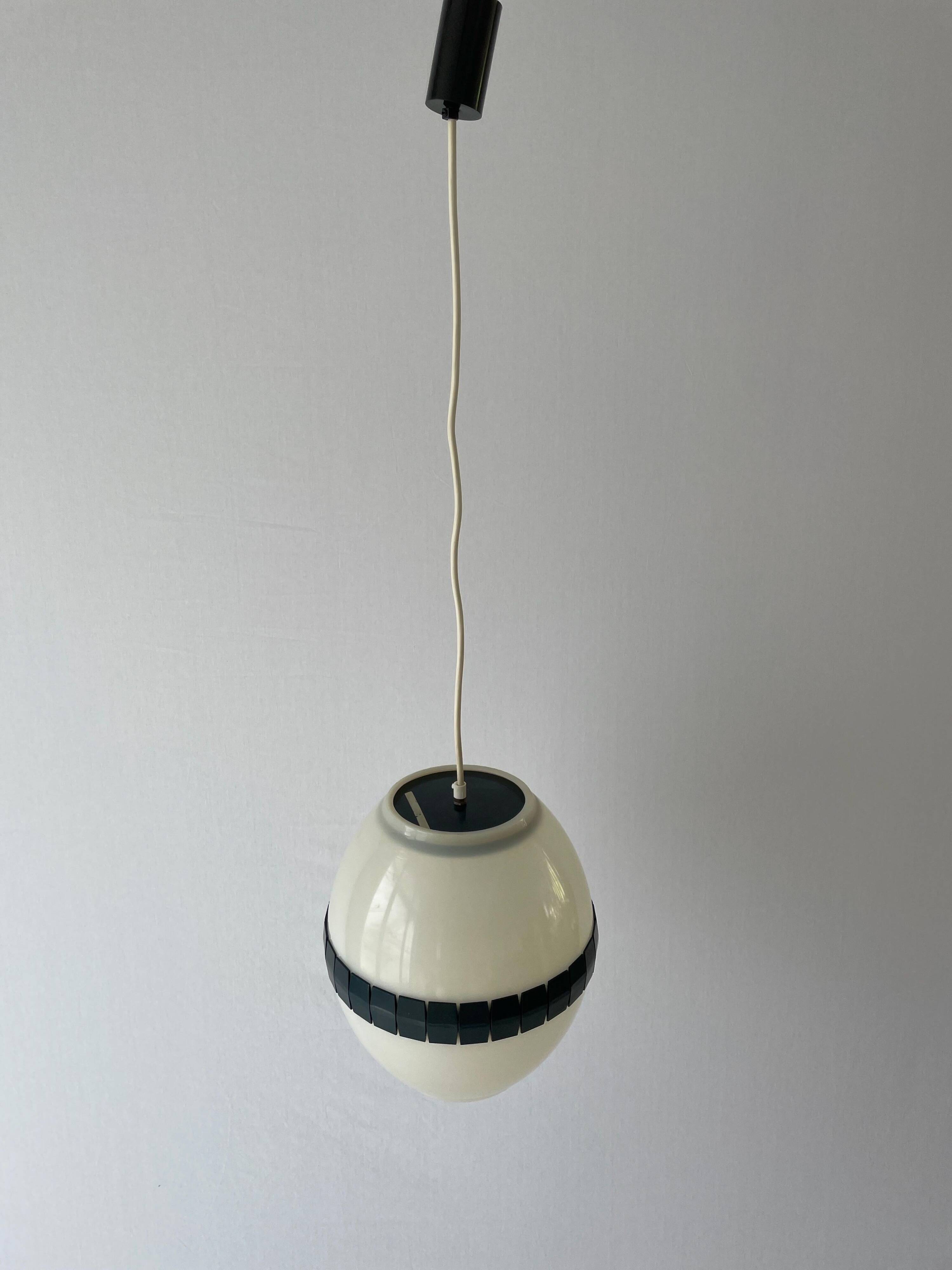 Plexiglass ceiling light in the shape of an egg, 1960s, Italy