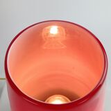 Vintage opaline glass shell lamp