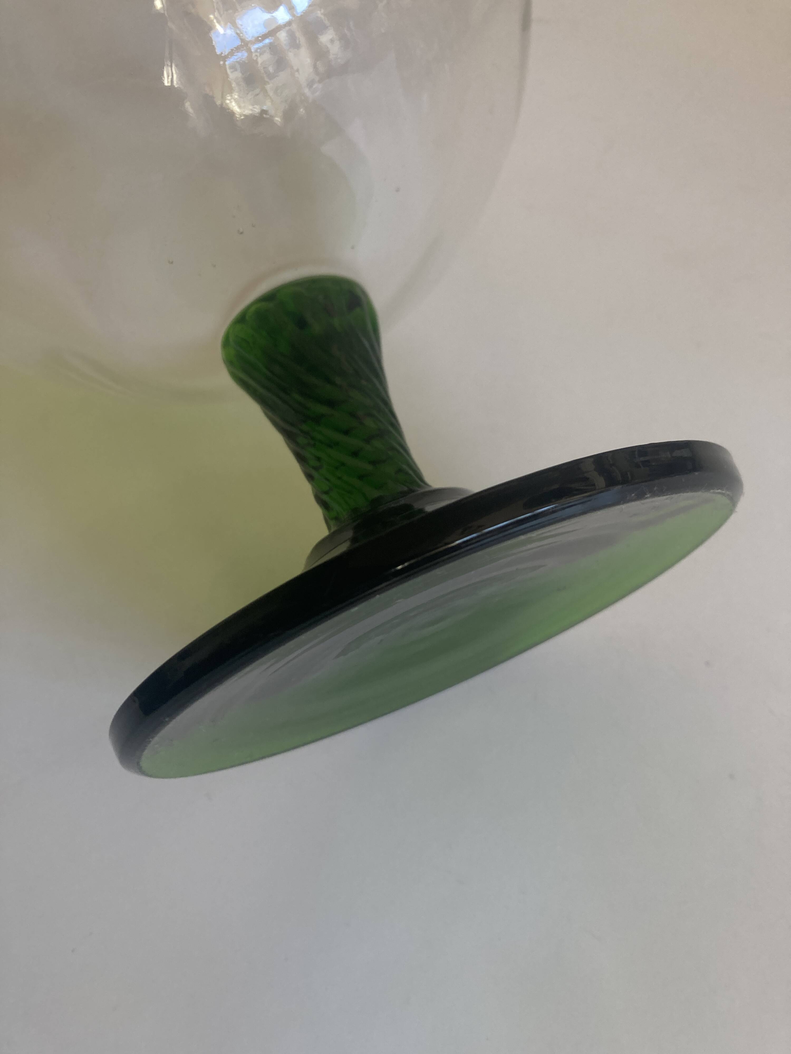 XXXL blown glass vase from Empoli 1960