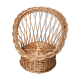 Children's rattan basket armchair