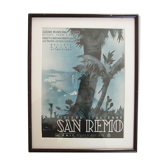Advertising Casino San Remo Italian Riviera, Art Deco