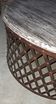 Table basse ronde en bois avec pieds métal