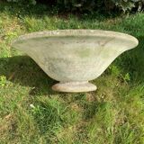 Jardinière bac a fleurs de jardin en ciment reconstitué xx siècle