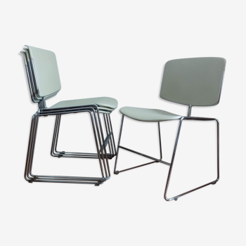 4. chaises Max Stacker pour Strafor 1970