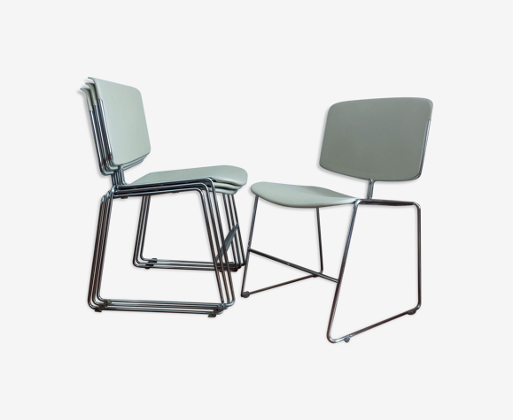 4. chaises Max Stacker pour Strafor 1970