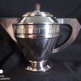 Art Deco silver-plated coffee and tea service, stamped.
