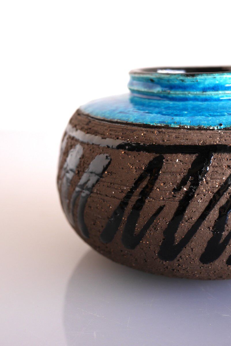 Mid-century modern studio art ceramic vase by Inger Persson for Rörstrand, Sweden, 1970s