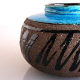 Mid-century modern studio art ceramic vase by Inger Persson for Rörstrand, Sweden, 1970s