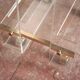 David Lange trolley, plexiglass and brass trolley, rolling bar, decoration