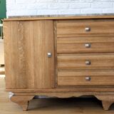Vintage solid oak sideboard, around 1950.