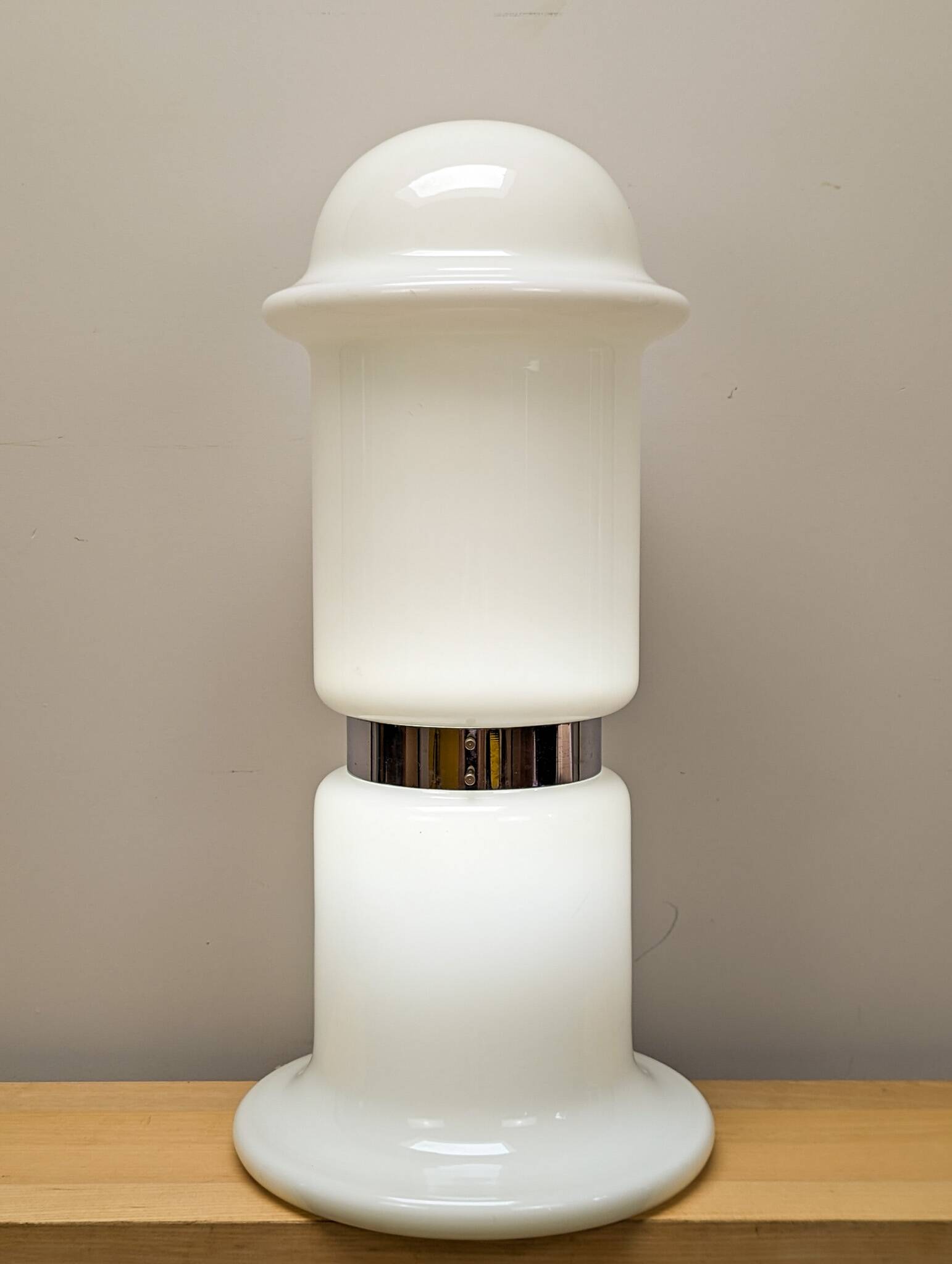 Very tall mid century Karel Volf designed floor lamp - White