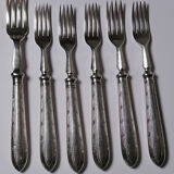 Dessert or entremets forks Mappin & Webb antique silver-plated