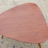 Triangular coffee table wood multipli