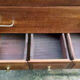 High chest of drawers, Stag brand, 1980s, vintage, United Kingdom