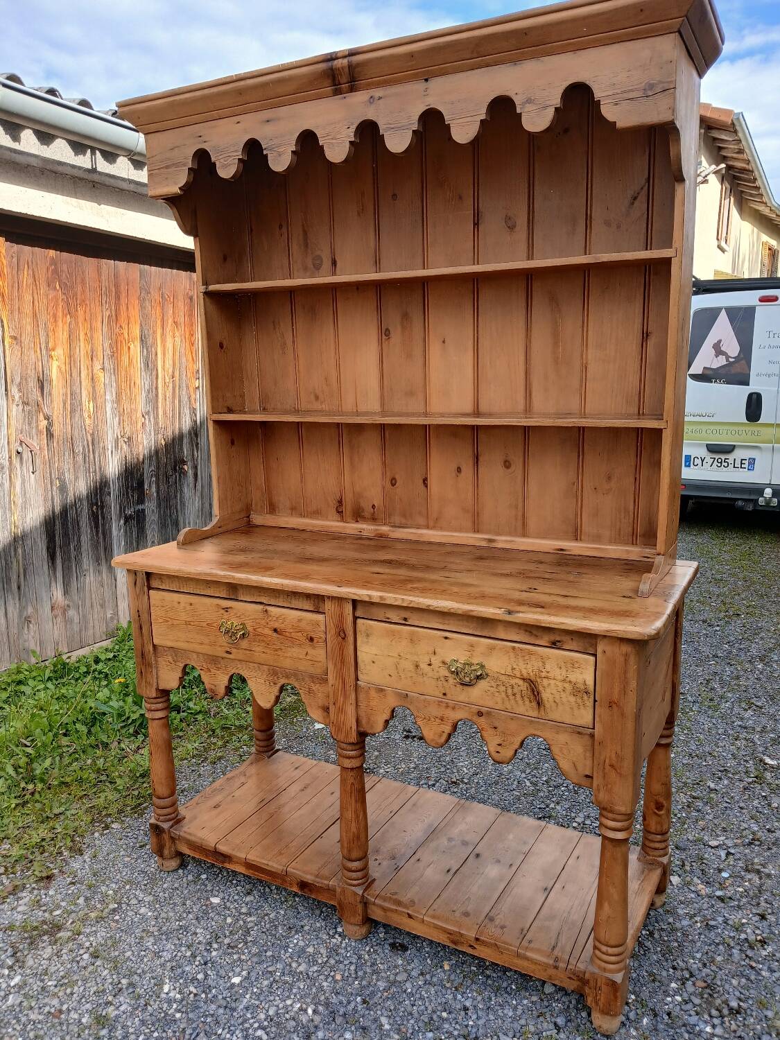 Antique solid pine dresser