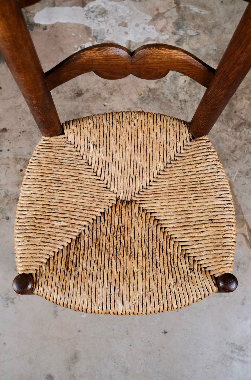 Pair of folk art chairs, France, mid-20th century