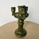 Antique Tamegroute candle holder oil lamp pottery Morocco terracotta
