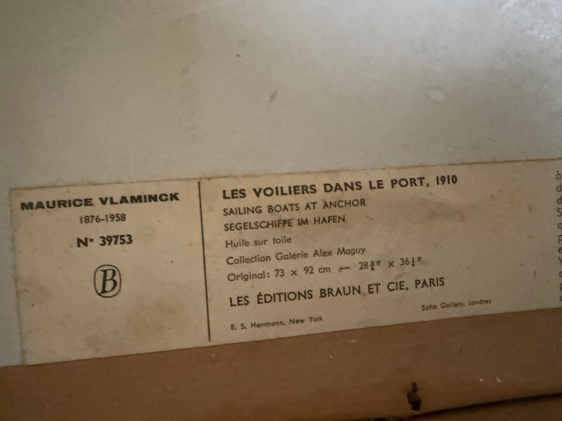 Reproduction Maurice Vlaminck