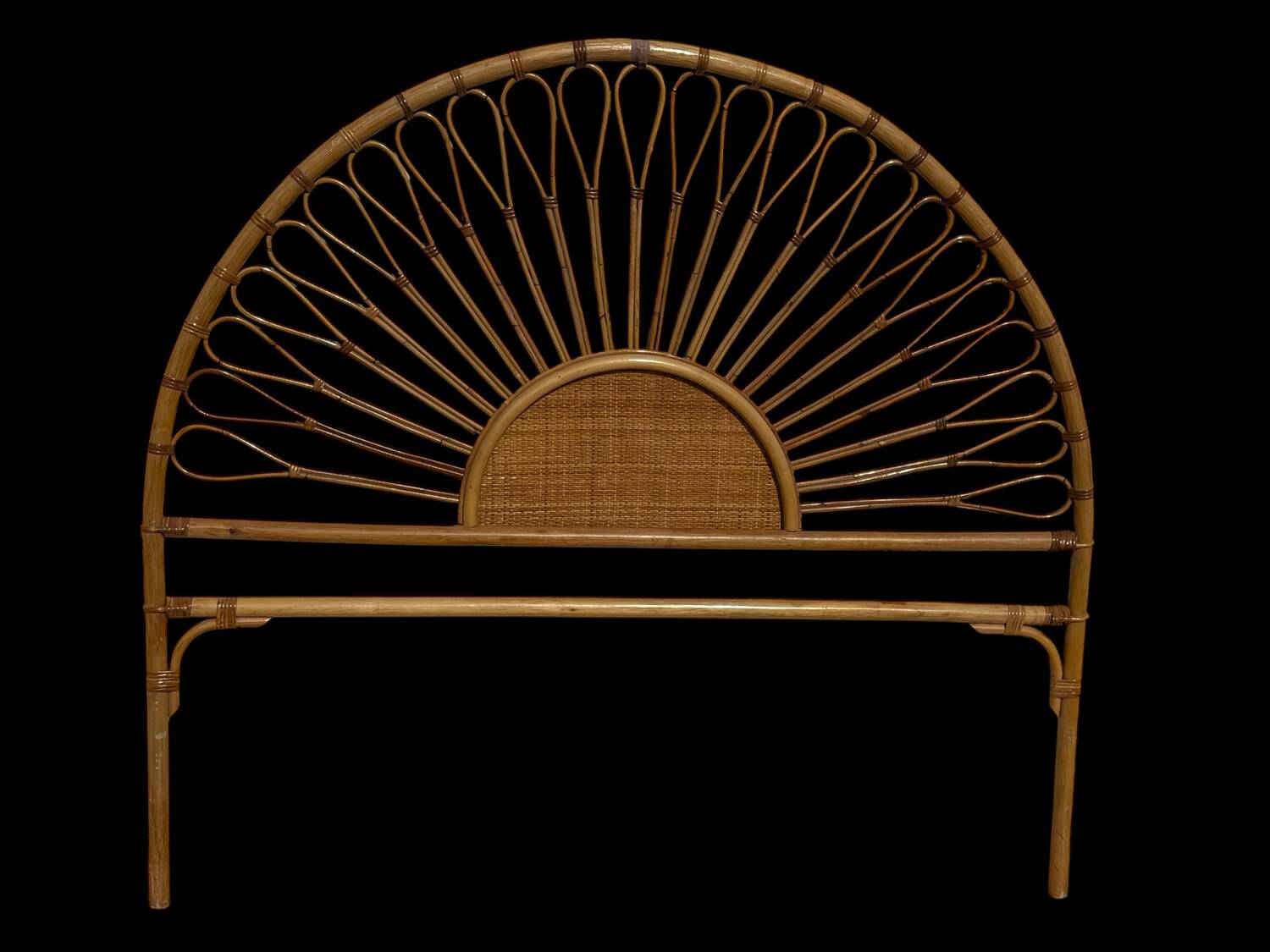 1970s Rattan Headboard from France