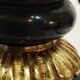 Candélabre d’onyx noir bronze et cristaux France années 1940.