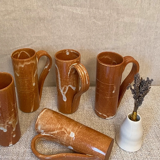 5 handcrafted ceramic cups