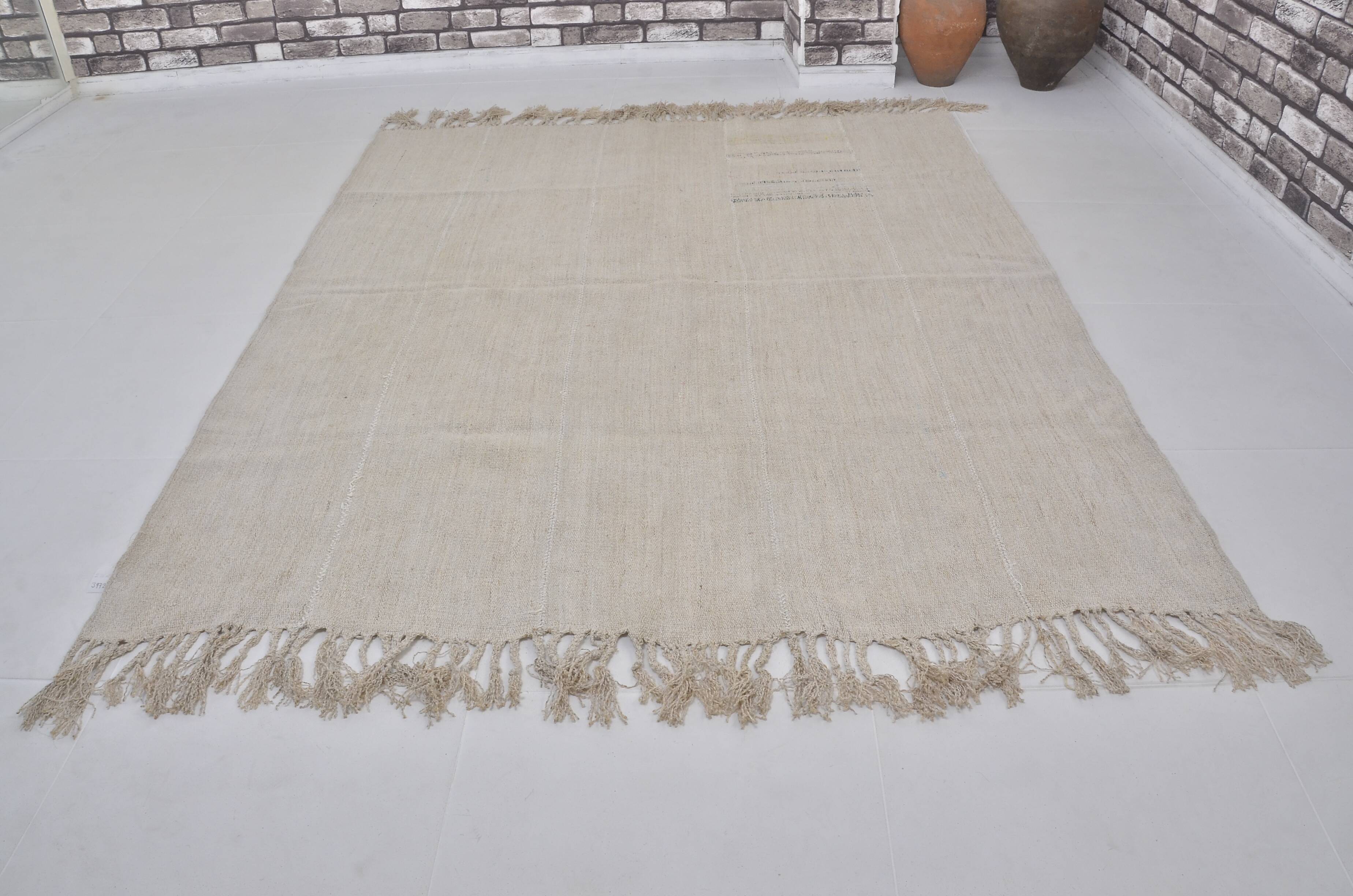 White Vintage Handmade Turkish Hemp