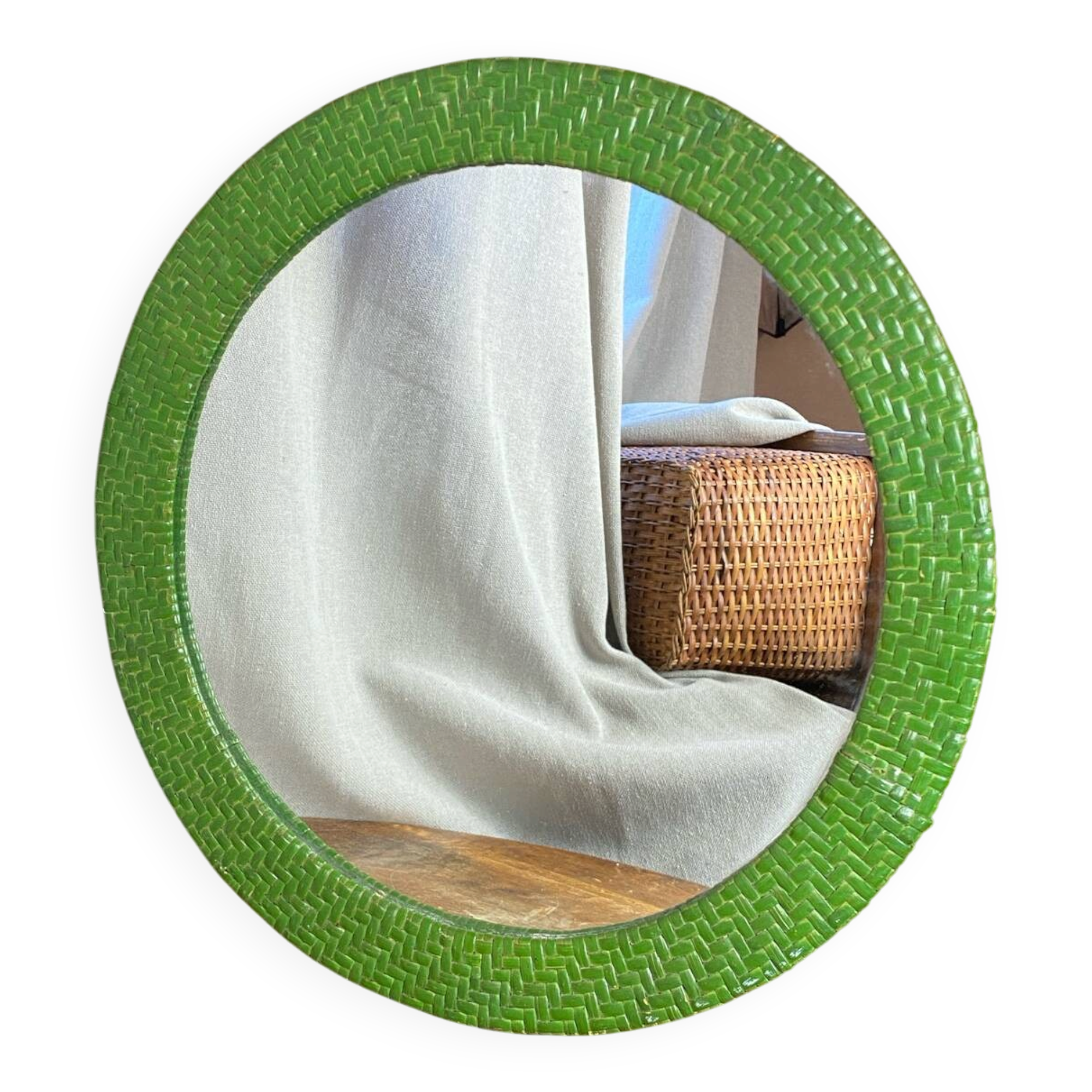 Wicker mirror