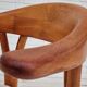 Fauteuil, bois de teck, laine