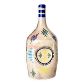 Vase bouteille amazigh bleu