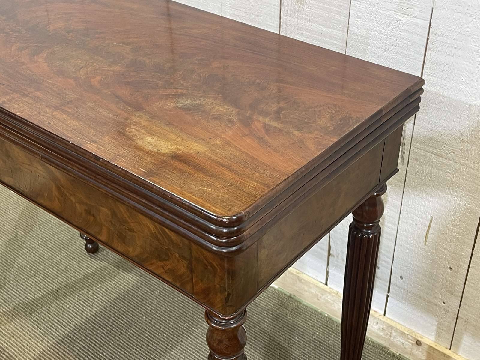 Louis Philippe 19th-century gaming table in mahogany.