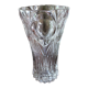 Transparent chiseled glass vase