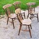 Set of 4 mountain style chairs from the 60s in beech