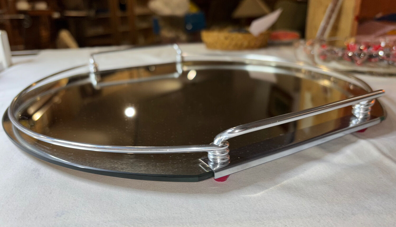 Art Deco mirror plateau Baccarat