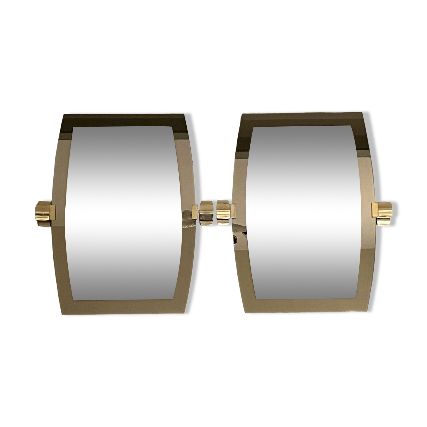 2 large two-tone mirrors Italy 1960 1970 Veca vintage two-tone