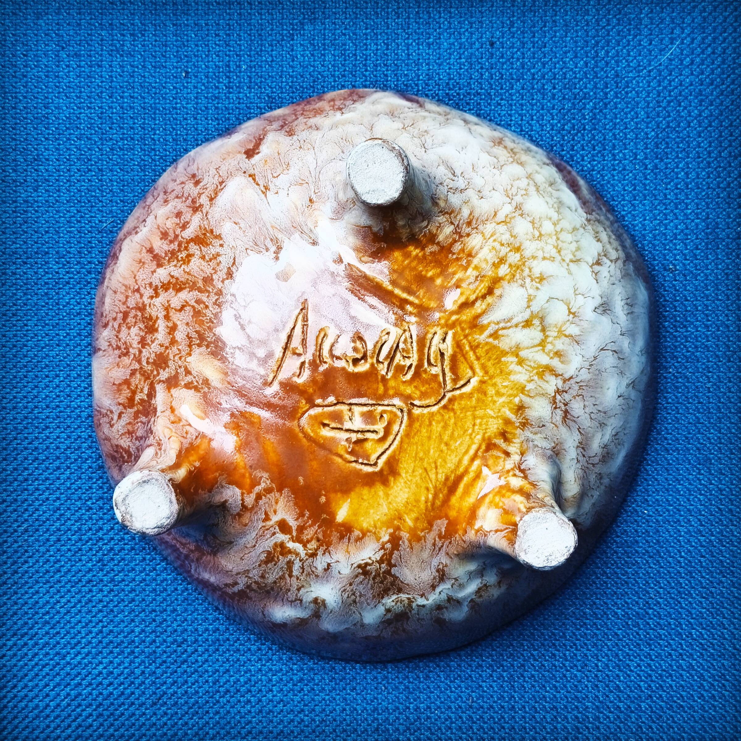 Tripod cup by the potters of Accolay, France, 1950s