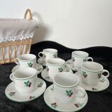 Service à café porcelaine table & couleurs modèle framboises