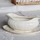 Saucière ancienne en faïence ivoire Villeroy & Boch