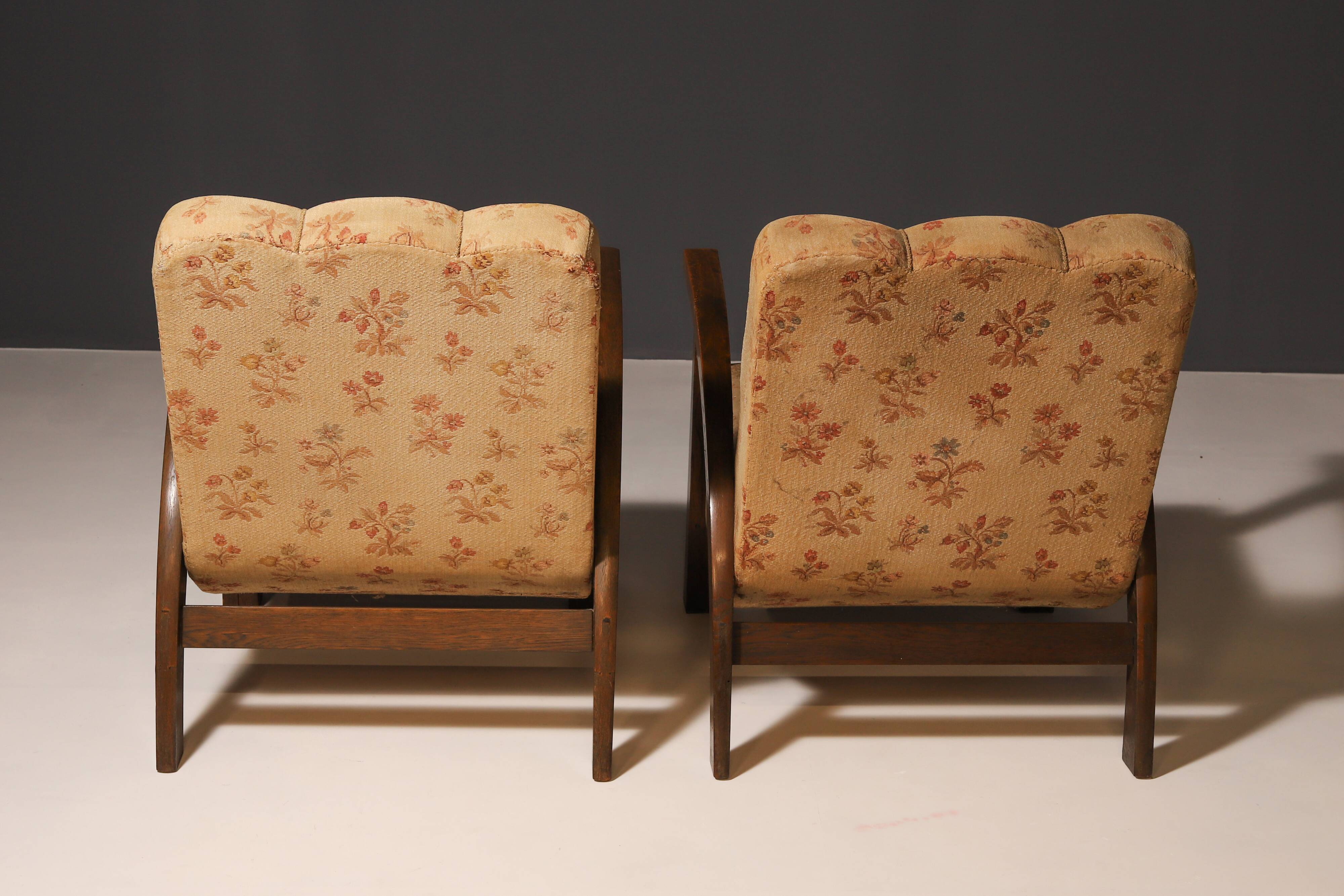 Pair of ART DECO armchairs, 1930´s, Central Europe