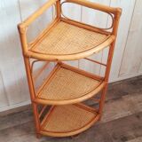 Rattan angle shelf