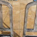Set of 2 chic chairs with top fabrics patterned wooden leaf quality