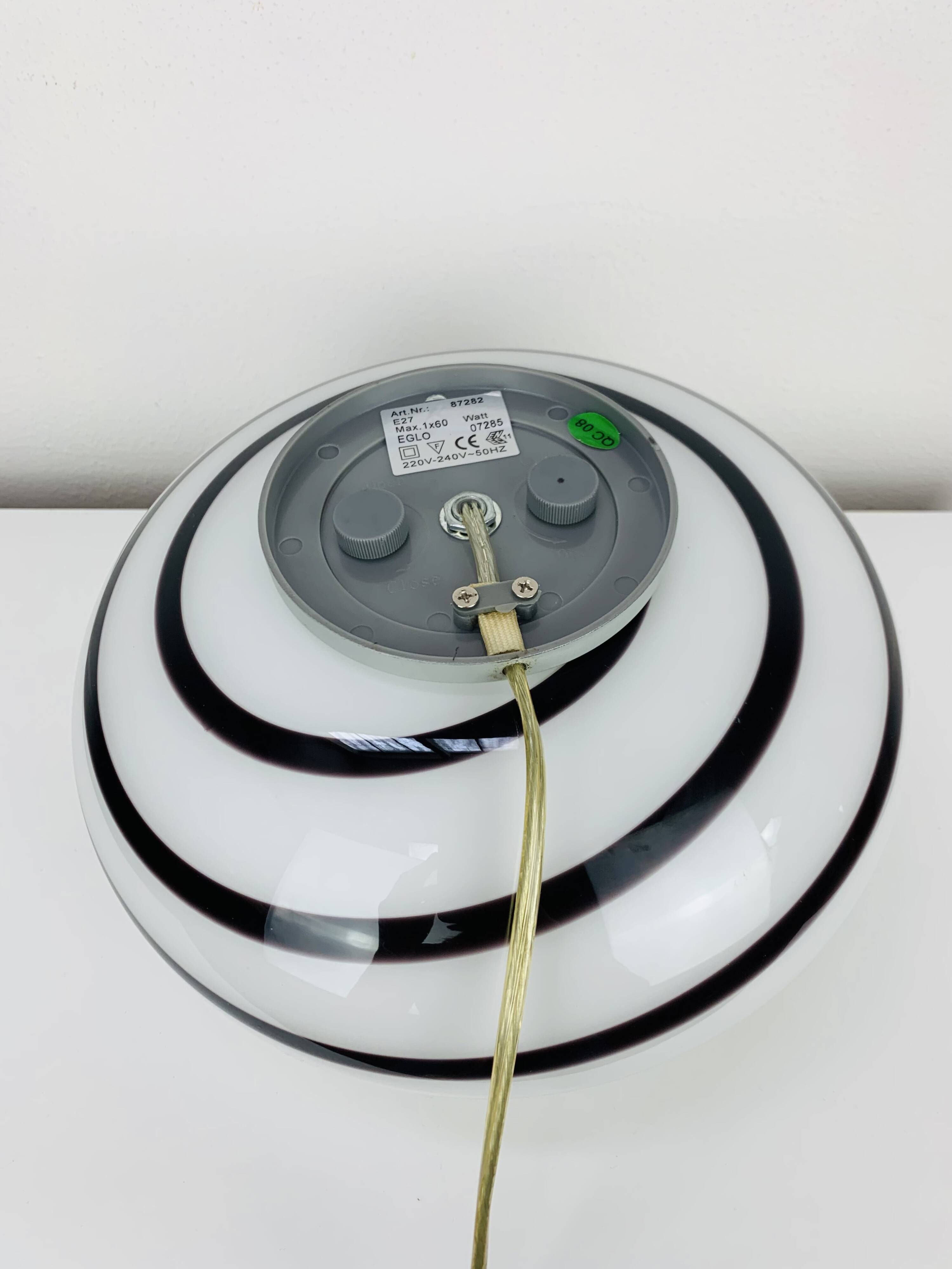 Zebra glass ball lamp by Eglo, 90s, vintage