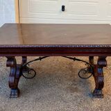 Renaissance style Spanish table with solid wood extension and beautiful moldings