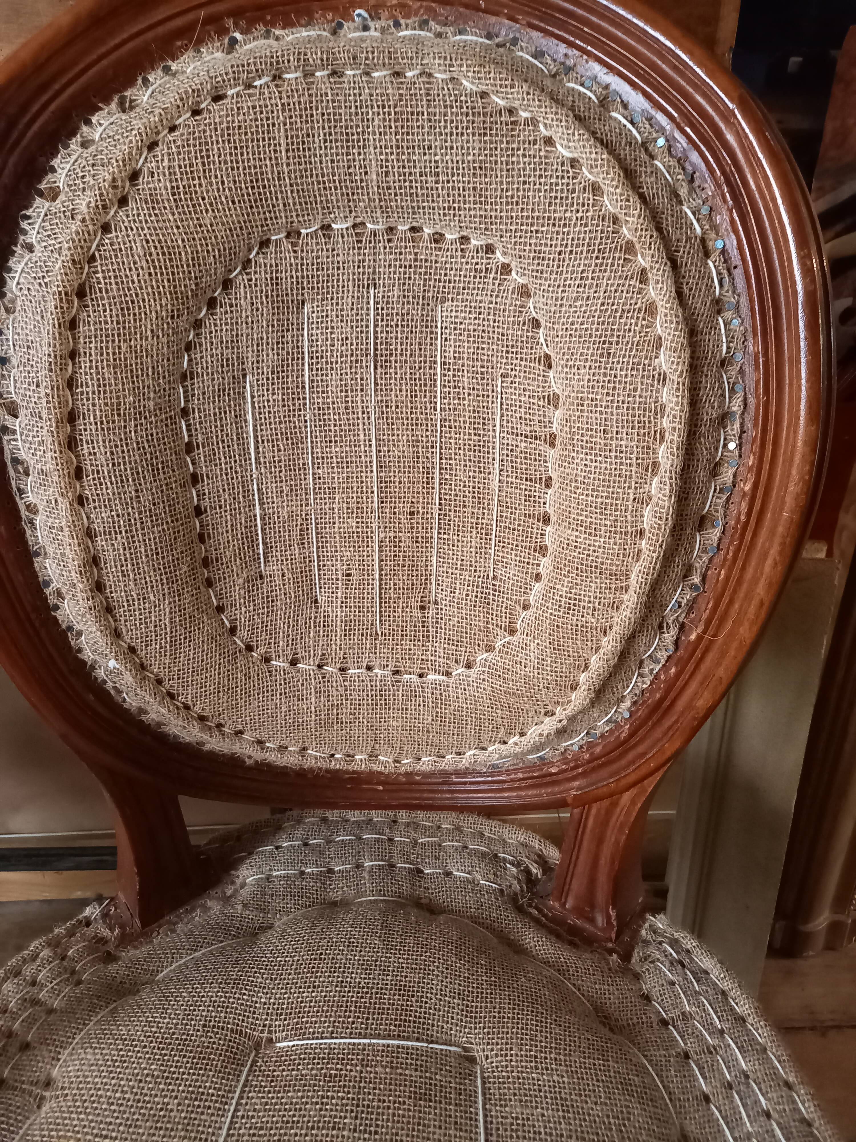 Set of an armchair and 2 medallion chairs