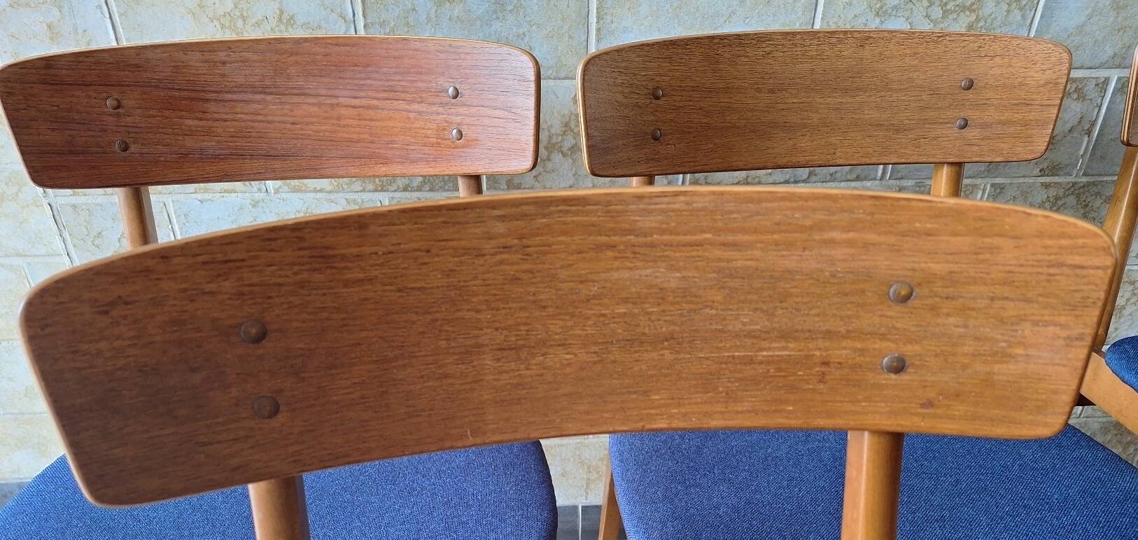 Mid century set of 6 teak dining chairs by Farstrup, Denmark 1960s