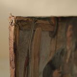 Painting, Bavarian couple, Oil on canvas, 1880