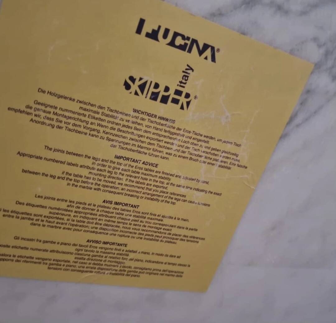 Mangiarotti Italian dining table, Skipper edition