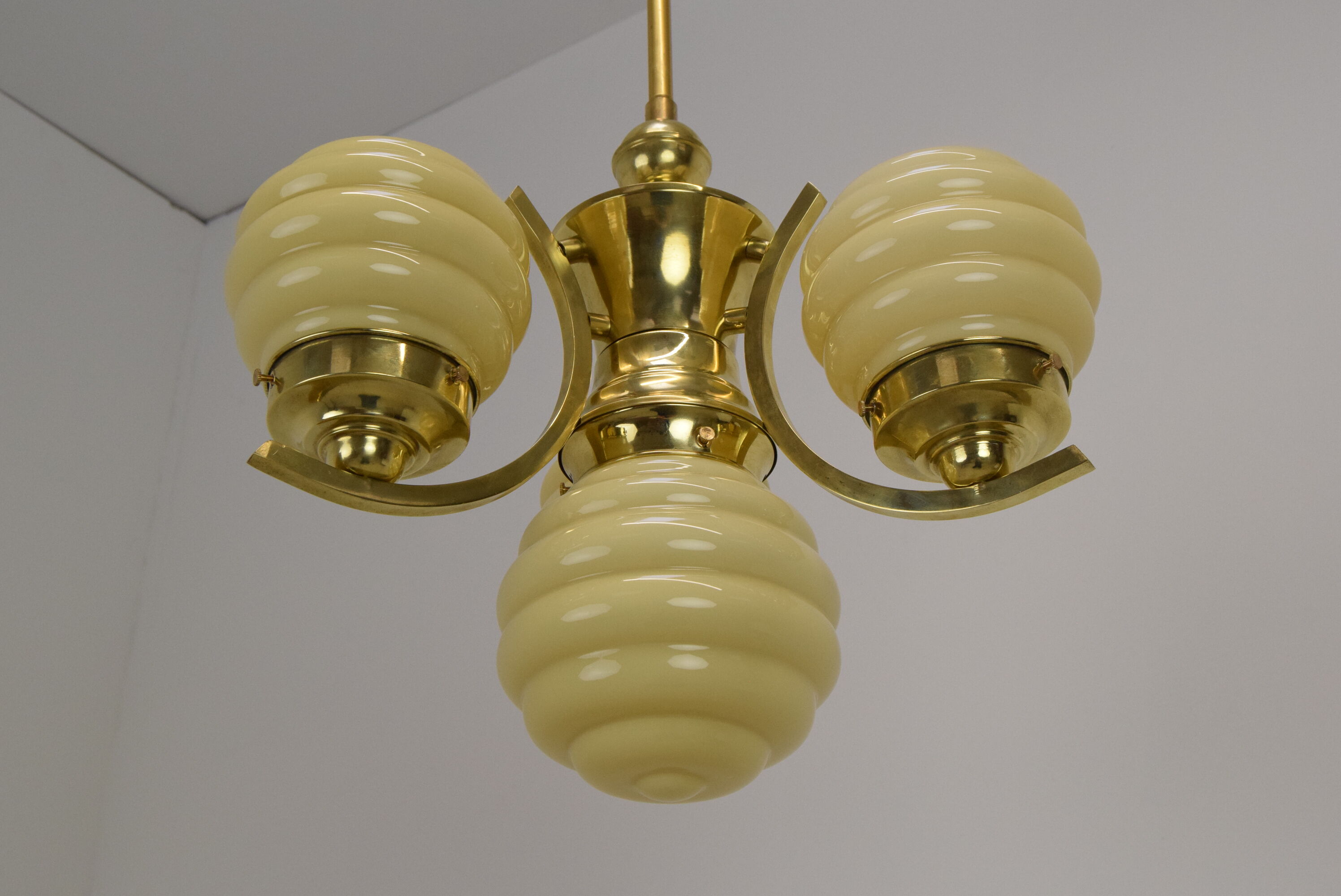 Art deco chandelier Czechoslovakia 1930's