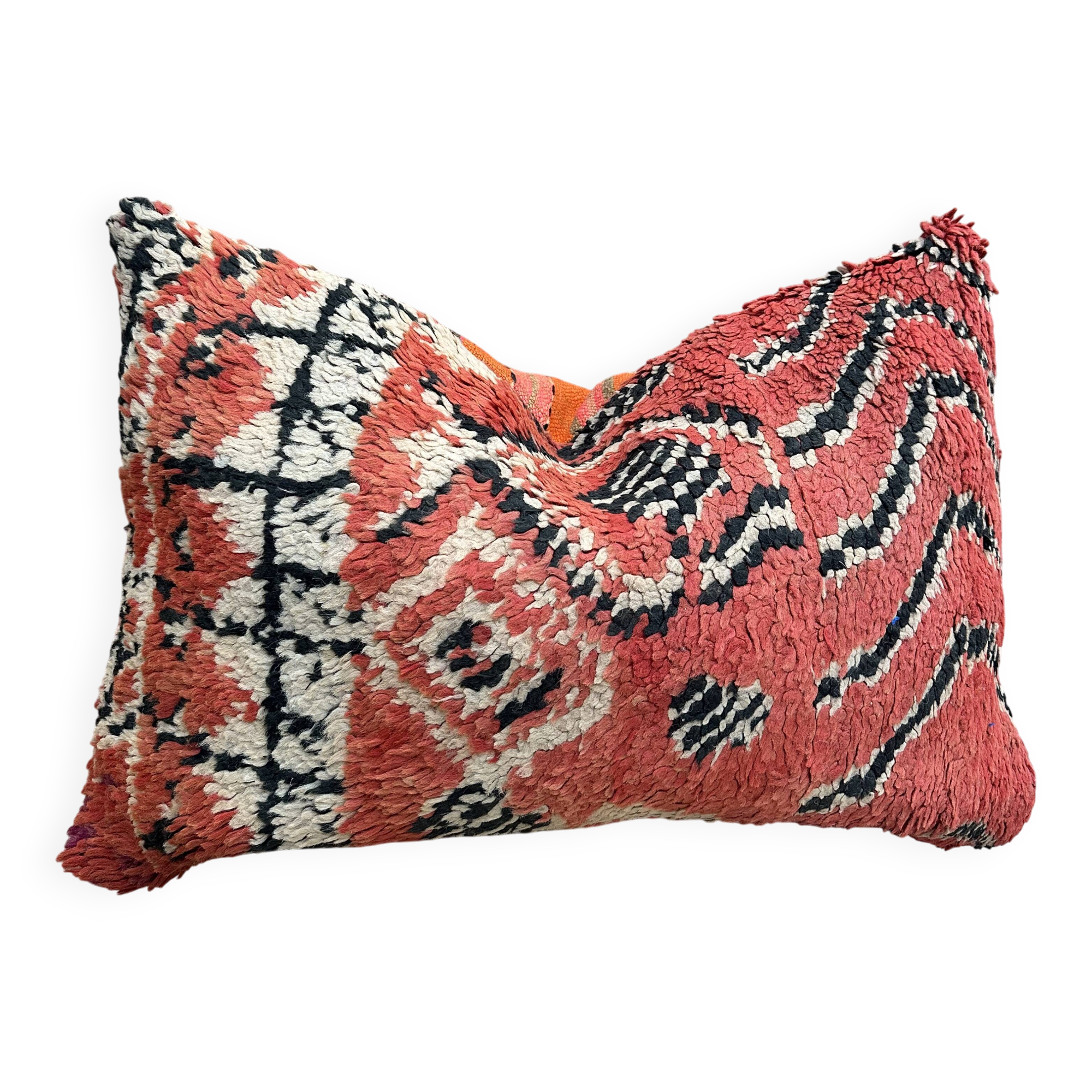 Vintage Berber Kilim cushion cover: Moroccan wool cushion