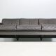 Tito Agnoli 3-Seater Korium Sofa for Matteo Grassi – Black Leather