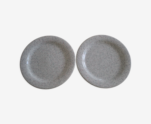 Lot de 2 assietets plates Quadrifoglio mouchetées